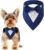 Dog Tuxedo, Formal Dog Wedding Bandana Adjustable Pet Collar with Bow, Small, Medium and Large Dog Wedding Clothing, Birthday Gifts for Dogs