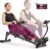 Sunny Health & Fitness Compact Adjustable Rowing Machine with 12 Levels of Resistance for Complete Body Workouts and Optional Free SunnyFit App Enhanced Connectivity