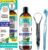 GuruNanda Coconut Oil Pulling, Fresh Breath & Whitening Mouthwash, 7 Essential Oils & Vitamins for Happy Teeth & Gums, Alcohol-Free, 8 oz