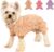 Dog Sweater for Small Dogs Girl Turtleneck Fleece Dog Sweater Female Soft Puppy Sweater Dog Onesies Pajamas 4 Legged Dog Jumpsuits Warm Dog Clothes Fall Winter Pet Clothing Outfit, Khaki, XS