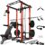 RitFit Power Cage with Optional LAT PullDown/Cable Crossover, 1000LB Squat Rack for Home & Garage Gym, with Weight Storage Rack and More Training Attachments, ASTM-Certified