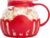 Ecolution Patented Micro-Pop Microwave Popcorn Popper with Temperature Safe Glass, 3-in-1 Lid Measures Kernels and Melts Butter, Made Without BPA, Dishwasher Safe, 3-Quart, Red