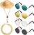 6 Pieces Pet Dog Cat Costume, Pet Sunglasses and Summer Pet Straw Hat with Faux Gold Chain Collar, Classic Funny Pet Accessories for Pet Cat Puppy Small Medium Dog Birthday Cosplay Party (Cute Style)