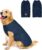 KYEESE Dog Sweaters with Reflective Yarn for Fall Winter Warm Pullover Dog Knitwear with Leash Hole for Large Dogs, Navyblue, XXL