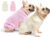 2 Pack Dog Sweaters for Small Dogs – Puppy Medium Warm Clothes in Winter, Turtleneck Pullover Design for Boy Girl Pet, Doggie, Cat, Kitten Chihuahua Bulldog Pug Beagles (S, Pink, Beige)