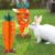 Maxcheck Pet Toy Wooden Food Dispensers for Guinea Pigs Enrichment Toys Interactive Hamster Chinchilla Bunny Hay Holder Vegetable Rack for Foraging Mental Stimulation Decor (Carrot)