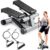 Sunny Health & Fitness Mini Steppers for Exercise at Home, Stair Step Workout Machine with Resistance Bands, Full Body Cardio Equipment, Optional Free SunnyFit App Connection Smart Stepper