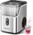 EUHOMY Nugget Ice Makers Countertop, Pebble Ice Maker Machine with 35lbs/24H Soft Ice, Self-Cleaning Sonic Ice Maker with Ice Scoop&Basket, Pellet Ice Maker for Home/Kitchen/Office(Stainless Steels)