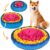 Vivifying Snuffle Mat for Dogs, Interactive Dog Enrichment Toys for Boredom and Mental Stimulation, Adjustable Sniff Mat for Slow Eating and Keep Busy (Red Yellow)