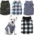 4 Pieces Winter Fabric Dog Sweater with Leash Ring Soft Fleece Vest Dog Clothes Plaid Camouflage Warm Puppy Dog Jacket Pullover Clothes for Small Dogs Cat Puppy Chihuahua(M)